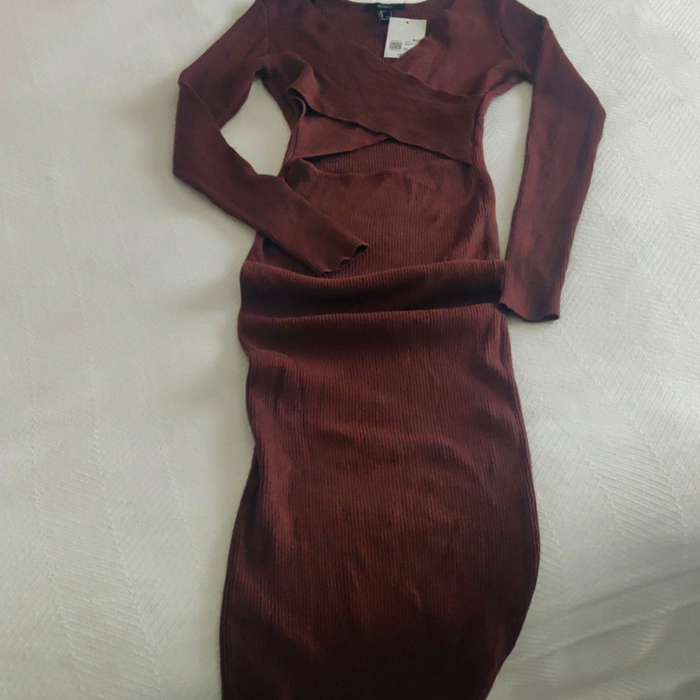 Forever 21 ribbed knit long sleeved dress